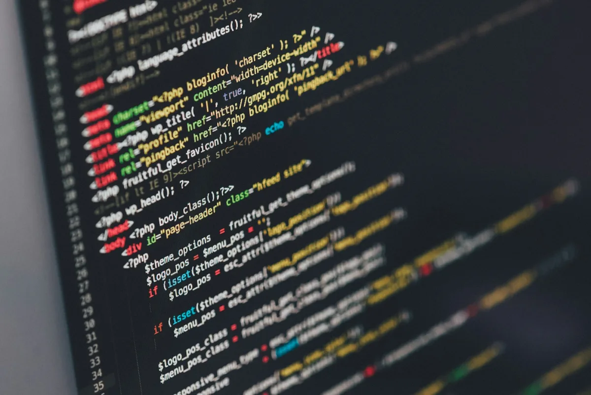 Syntax-highlighted source code on a dark editor screen